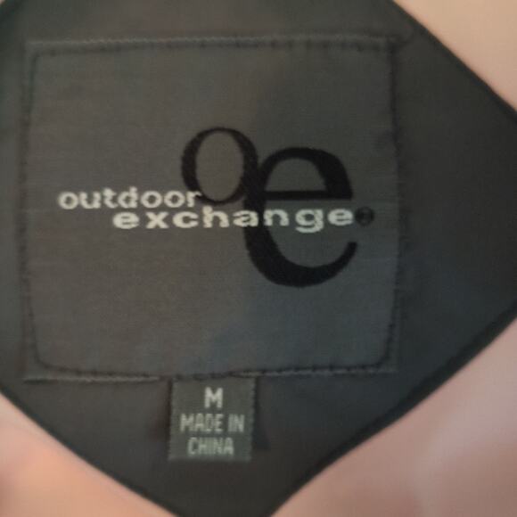 Outdoor Exchange Down Insulated Quilted Vest Wmn's Sz M Gray Pink Nylon Full Zip - Picture 2 of 12